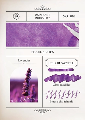 Dominant Industry Pearl Ink 25Ml - Lavender paper linen