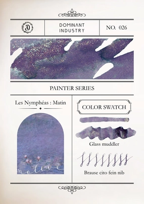 Dominant Industry Pearl Ink 25Ml - Painter Series - Les Nympheas: Matin lightweight alloy