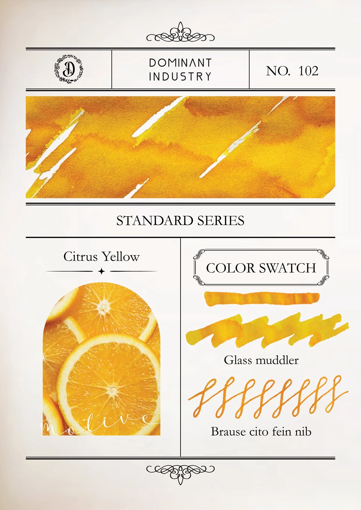 Dominant Industry Standard Ink 25Ml - Citrus Yellow strong