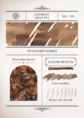 Dominant Industry Standard Ink 25Ml - November Leaves round springloaded
