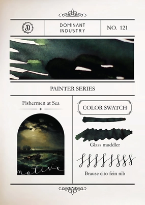 waterproof Dominant Industry Standard Ink 25Ml - Painter Series - Fishermen At Sea