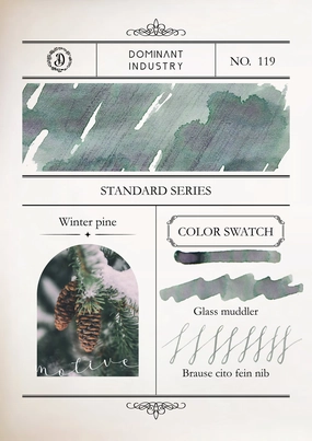 seasonal bamboo Dominant Industry Standard Ink 25Ml - Winter Pine