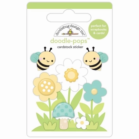 Doodlebug Doodle-Pops 3D Stickers - Bee-Utiful Garden wide