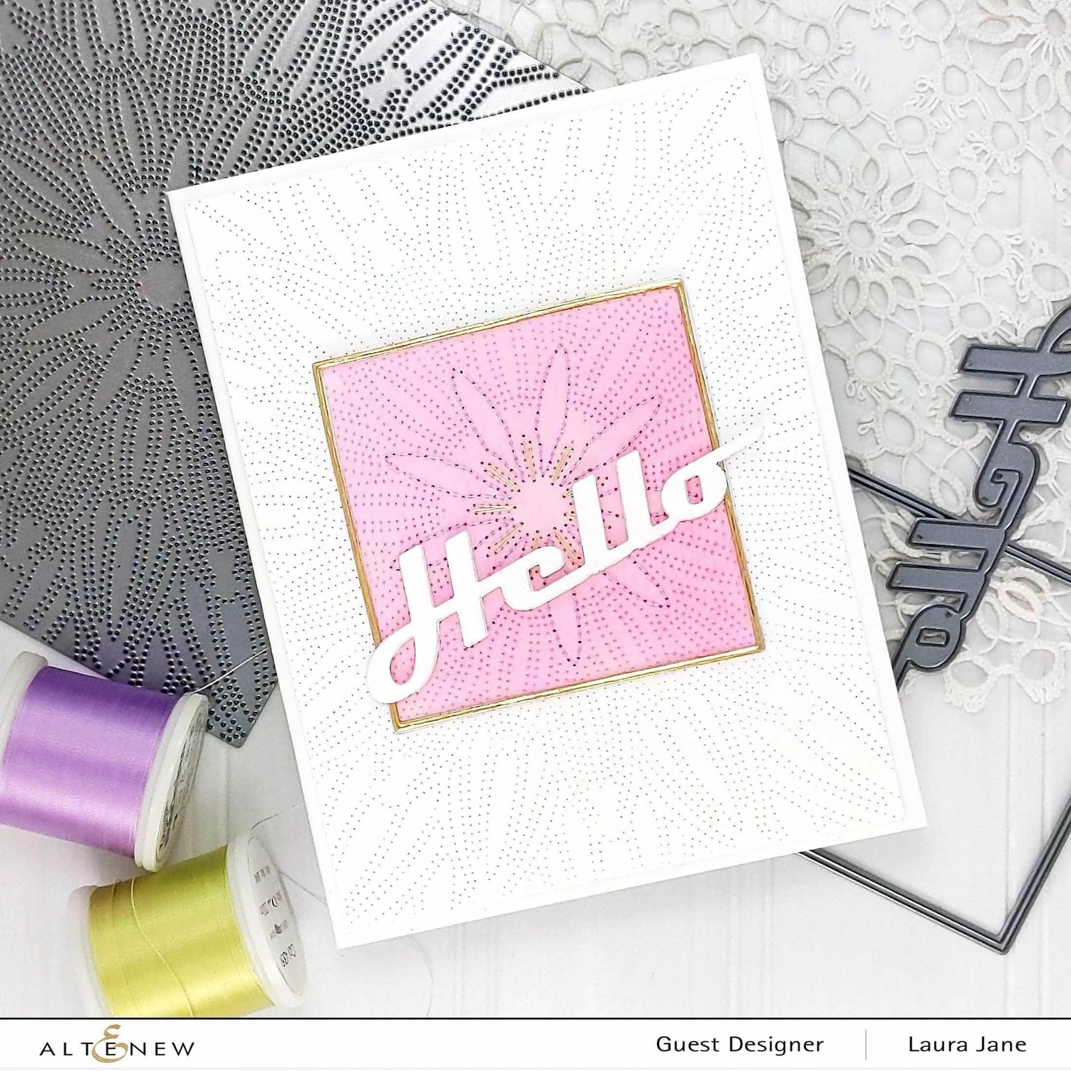 bright Dotted Starburst Debossing Cover Die