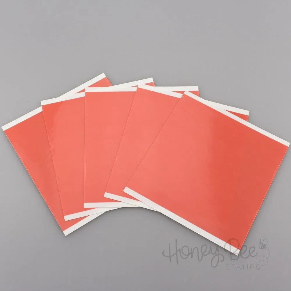 Double Sided Super Sticky Red Tape Sheets - 6X6 5Pk retractable