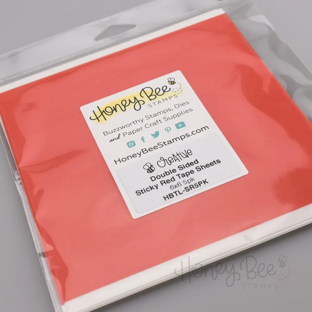 Double Sided Super Sticky Red Tape Sheets - 6X6 5Pk everyday