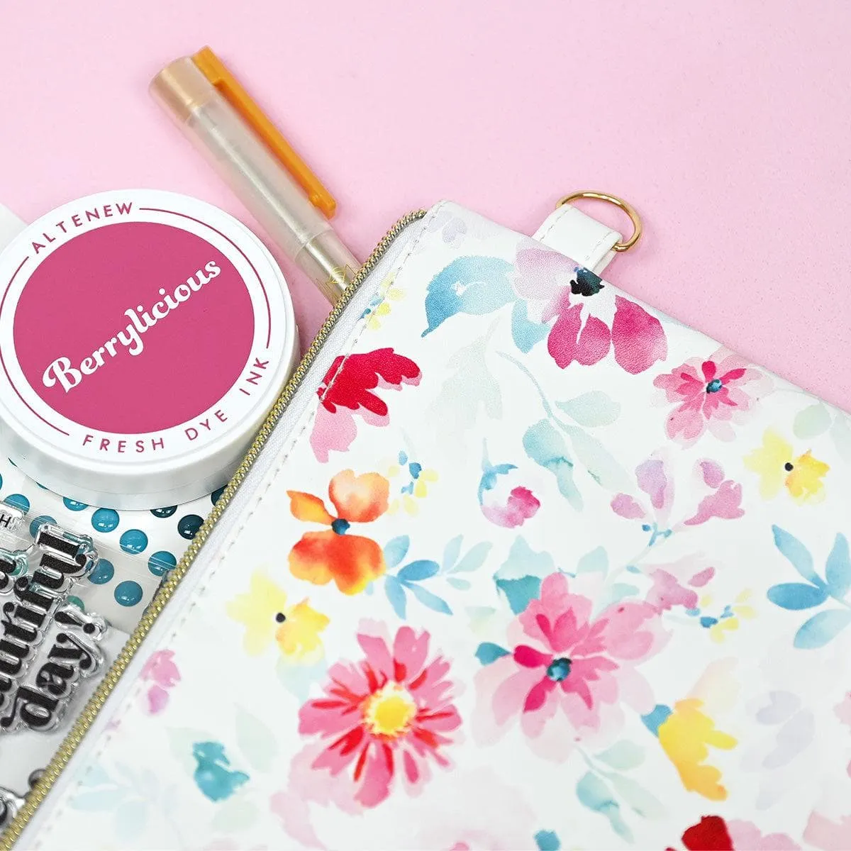 recycled Dreaming In Watercolor Zipper Pouch (280Mm X 195Mm)