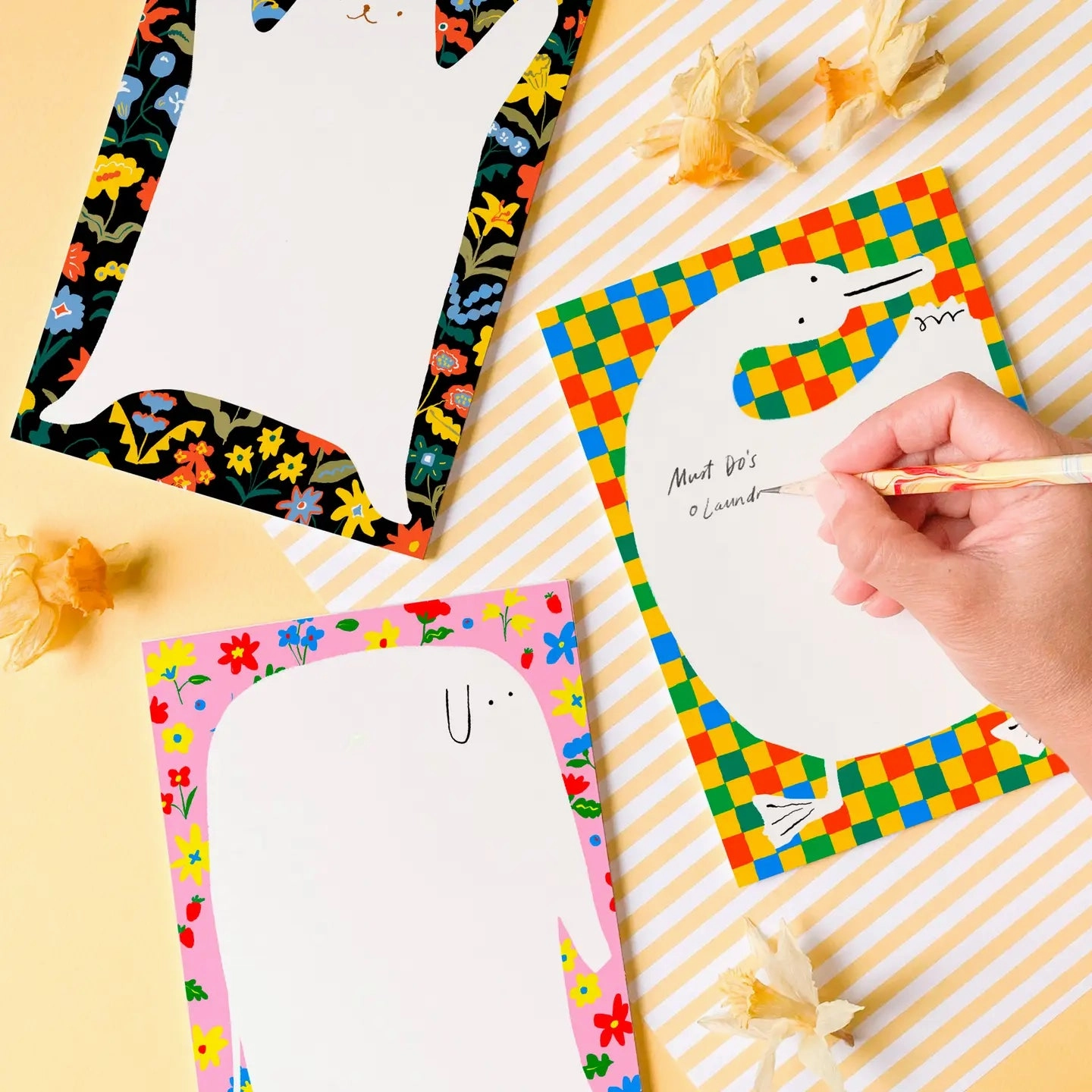 Duck Quilt 5" X 7" Notepad muted