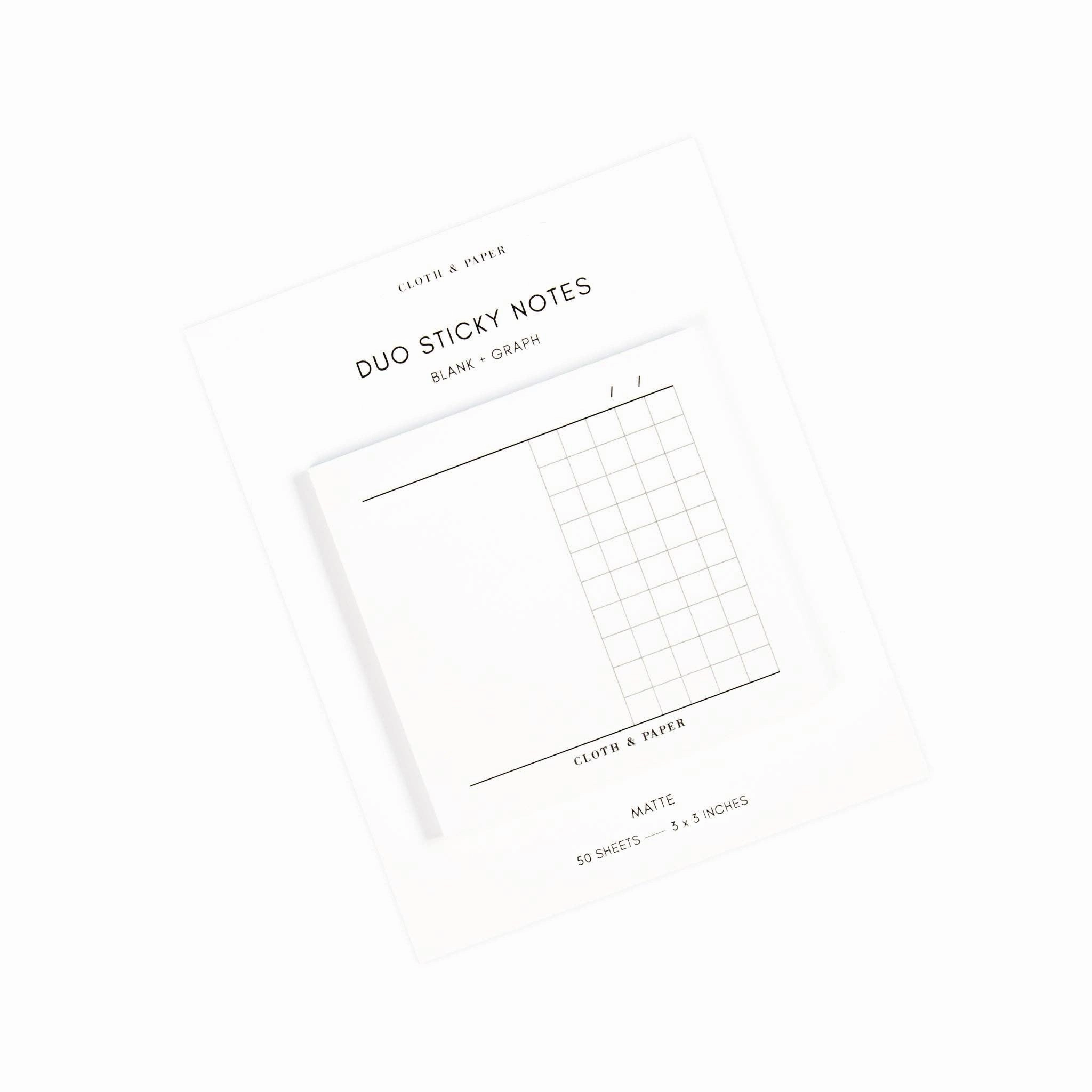 Duo Sticky Notes | Blank   Graph multipurpose nonslip