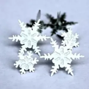expandable organic Snow Flakes   Brads 12  Pieces