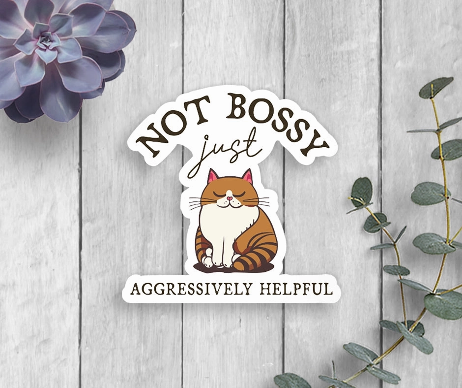 reliable eco Bossy Cat Vinyl Sticker