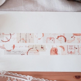 elegant magnetic Coffee Date Washi Tape