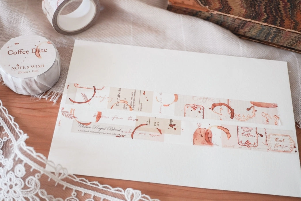 collapsible Coffee Date Washi Tape