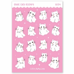 Ghost Cats Waterproof Stickers slim exclusive