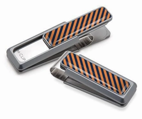 M-Clip Natural Uv2 W/Orange & Dark Blue Money Clip shiny