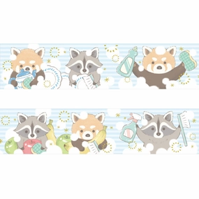 collectible springloaded Milina Love Red Panda & Raccoon Washi Tape