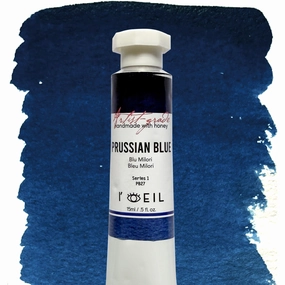 Prussian Blue Pb27 - Artist Grade Handmade Honey Based Watercolor Tube 15Ml bamboo