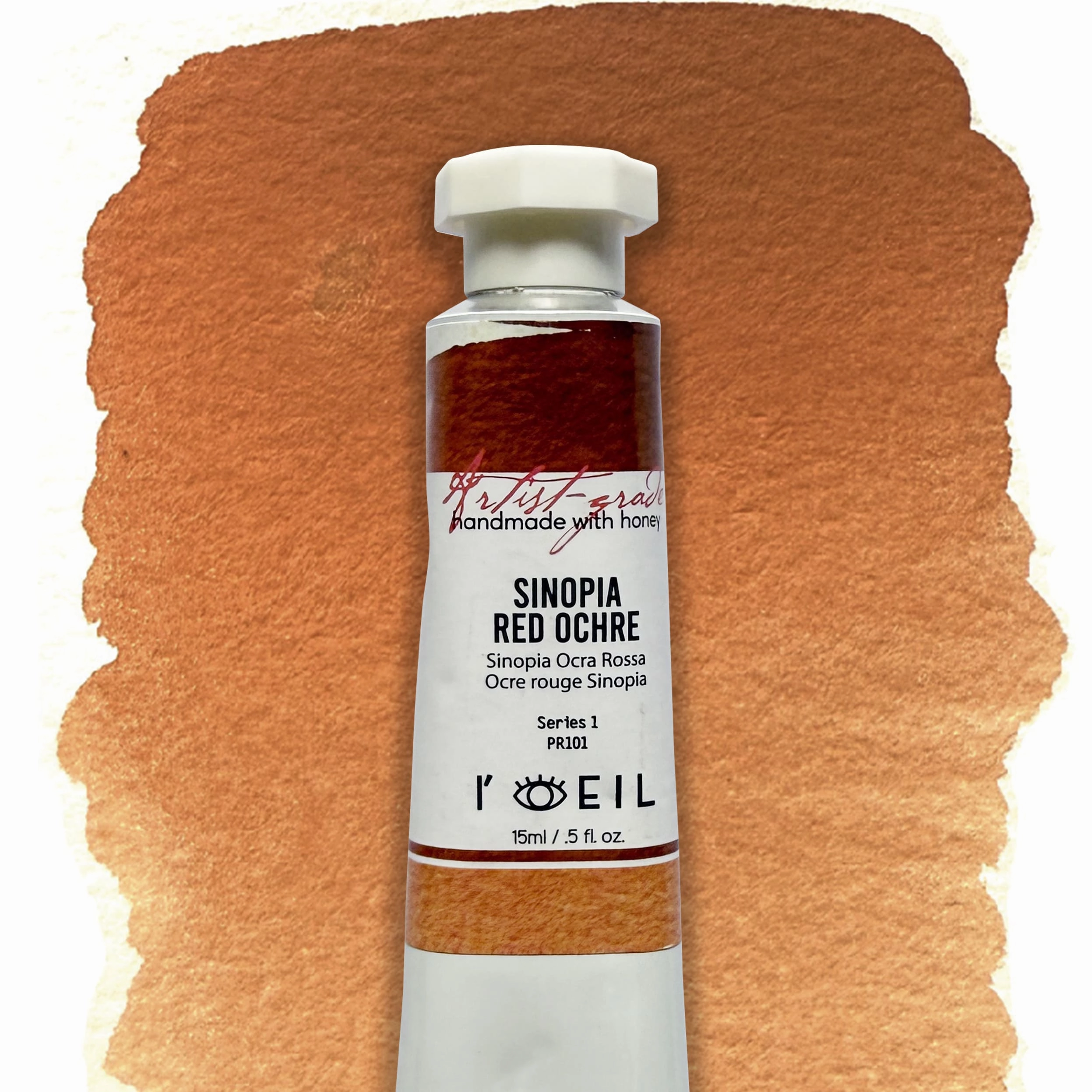 multipack tall Red Ochre Sinopia Pr101 - Artist Grade Handmade Honey Based Watercolor Tube 15Ml