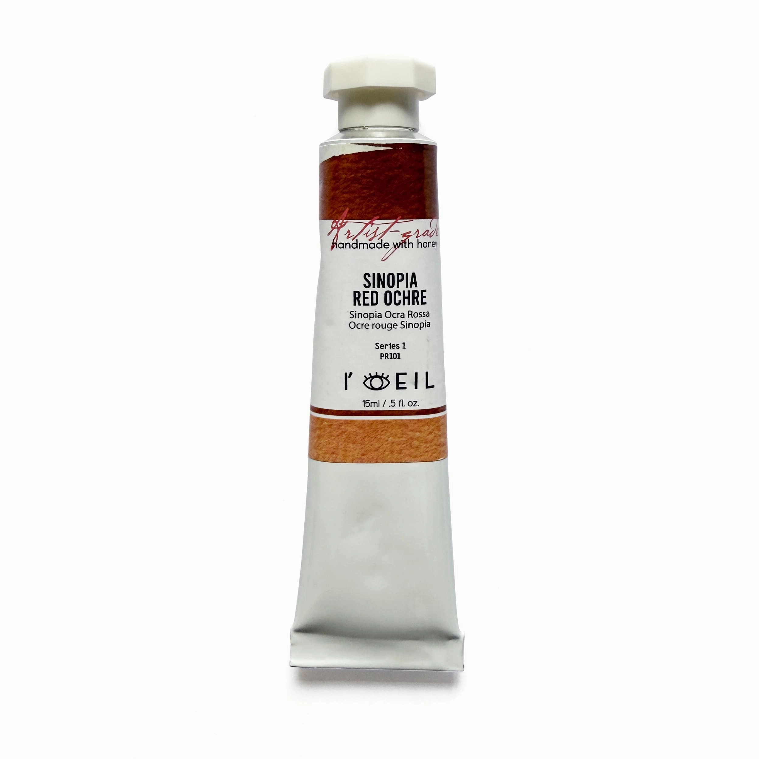 Red Ochre Sinopia Pr101 - Artist Grade Handmade Honey Based Watercolor Tube 15Ml antislip