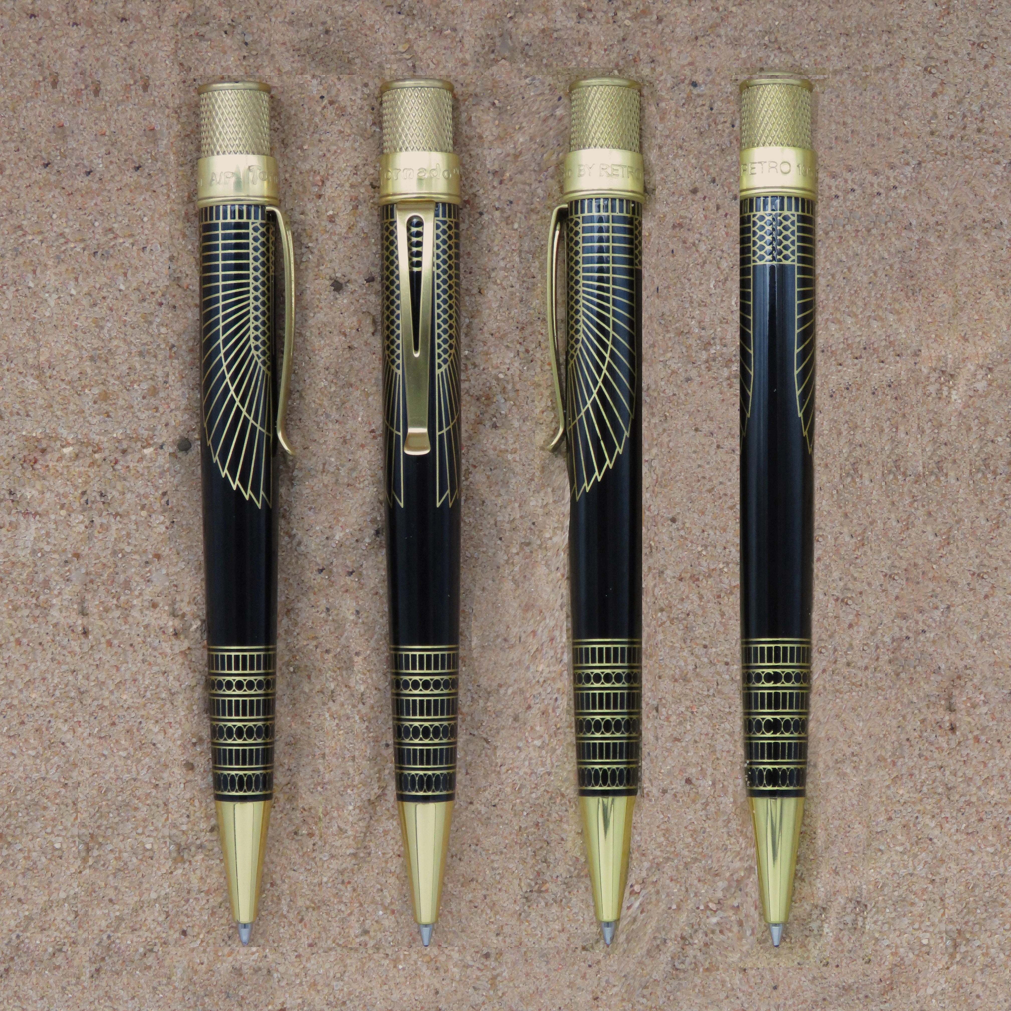 bold Retro 1951 Tornado Metalsmith Cleopatra Rollerball Pen