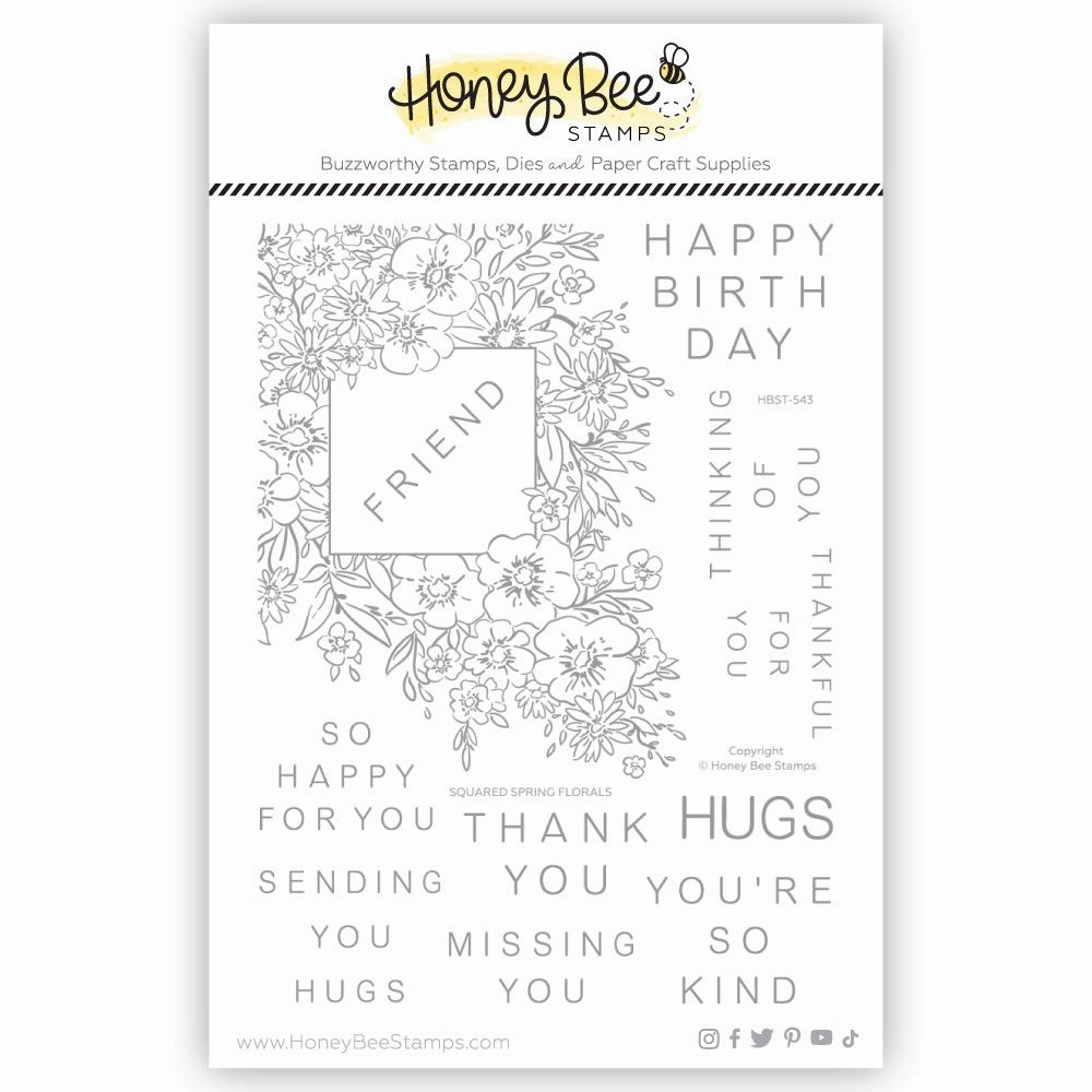 loose special Squared Spring Florals - 6X8 Stamp Set