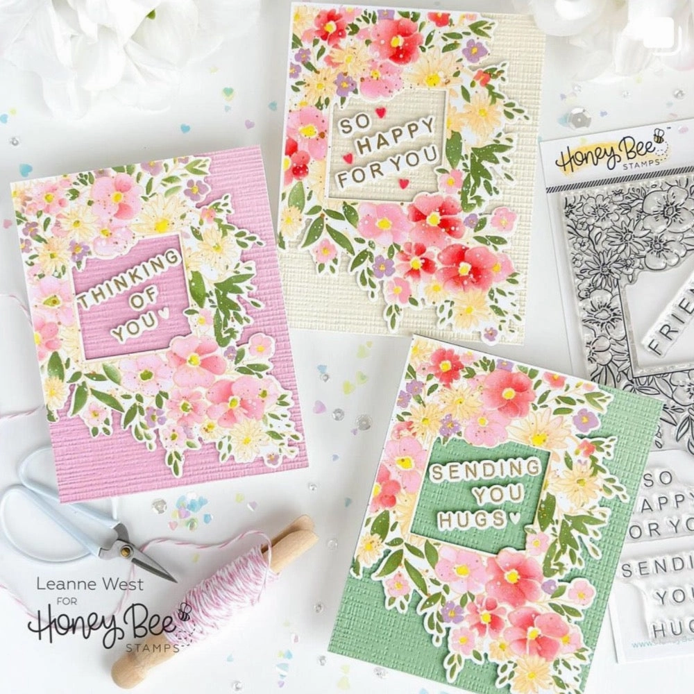 Squared Spring Florals - 6X8 Stamp Set eco professional