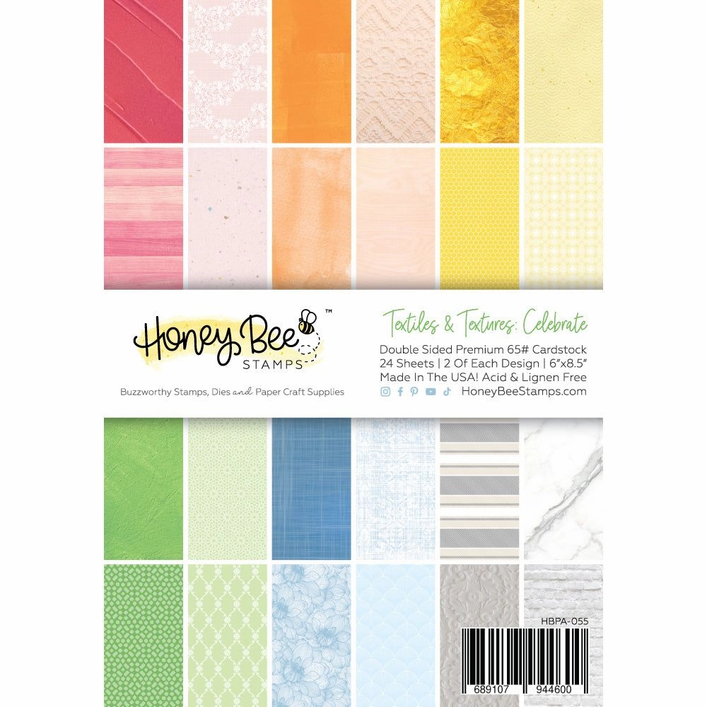 springloaded Textiles & Texture: Celebrate Paper Pad 6X8.5 - 24 Double-Sided Sheets