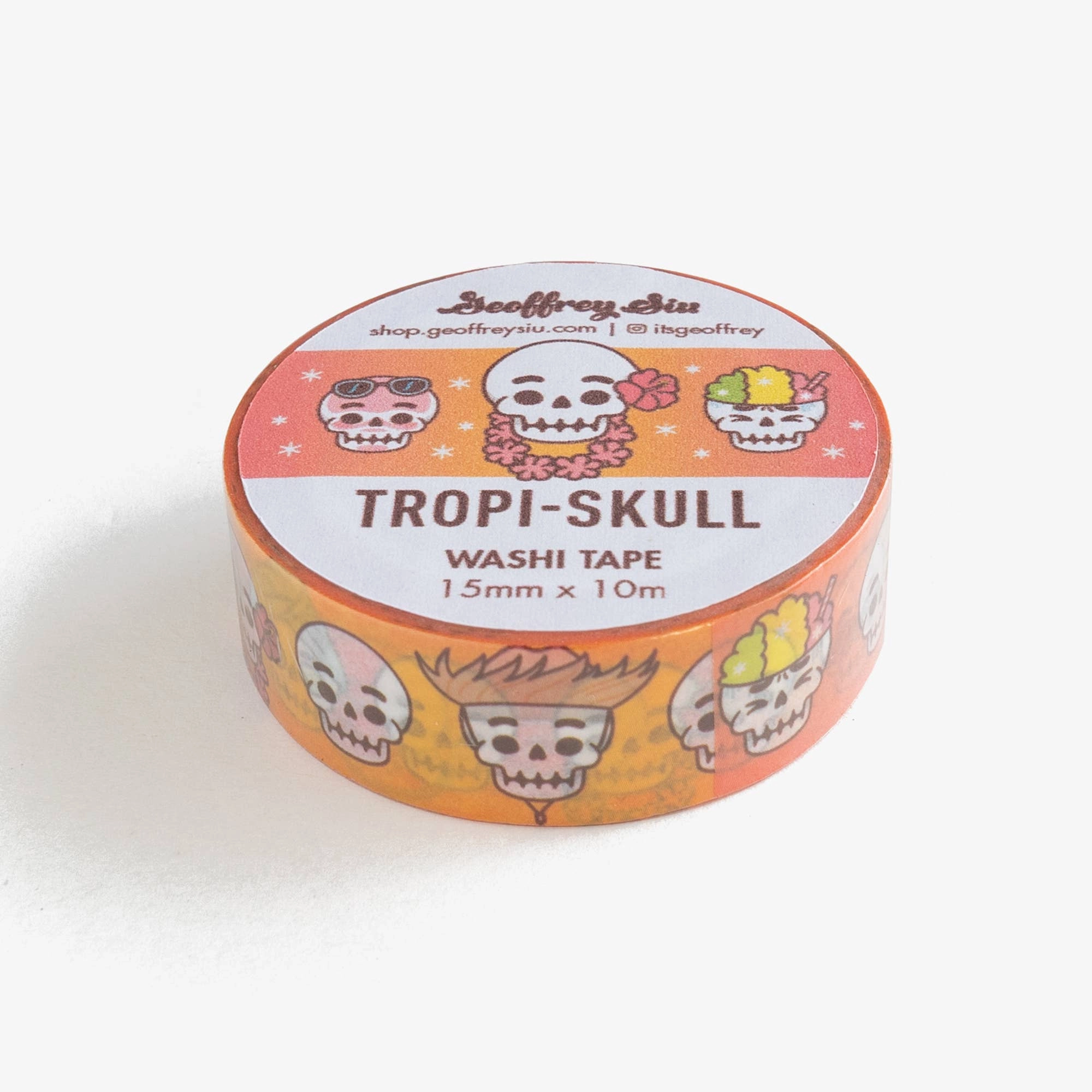 metal Tropical Skull Washi Tape