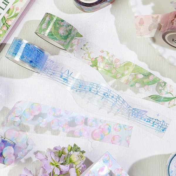 Dwarfs' March Music Notes Pet Clear Tape shiny