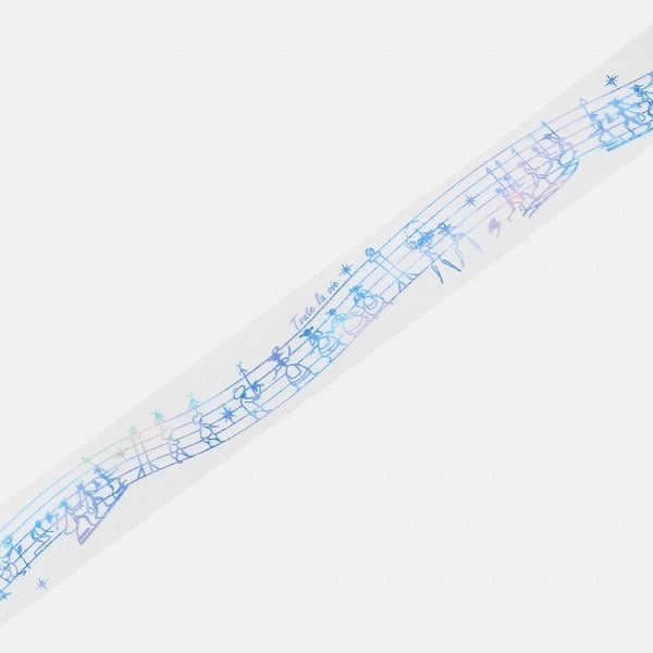 Dwarfs' March Music Notes Pet Clear Tape wide