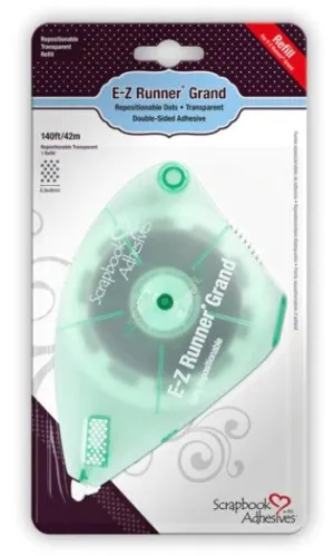 bright finest E-Z Runner Grand Repositionable Dots Adhesive Refill By Scrapbook Adhesives - Transparent