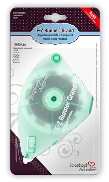 bright finest E-Z Runner Grand Repositionable Dots Adhesive Refill By Scrapbook Adhesives - Transparent
