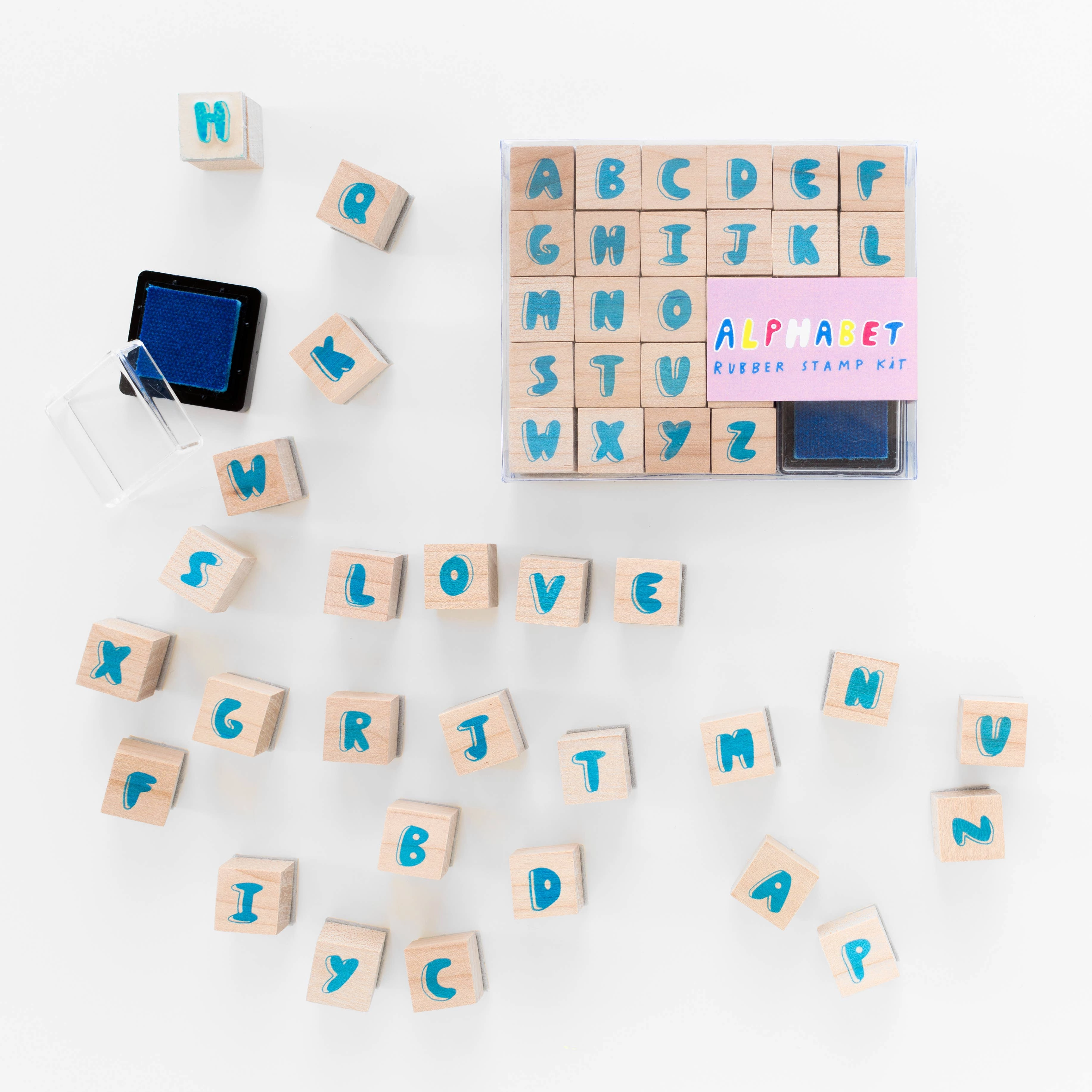 shiny refillable Alphabet Stamp Kit