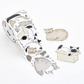 resilient single Bande Writable Sticker Roll - Yuru Neko Memo