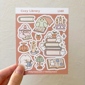 everyday finest Cozy Library Sticker Sheet