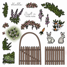 Garden Gate - 6X6 Stamp Set cotton