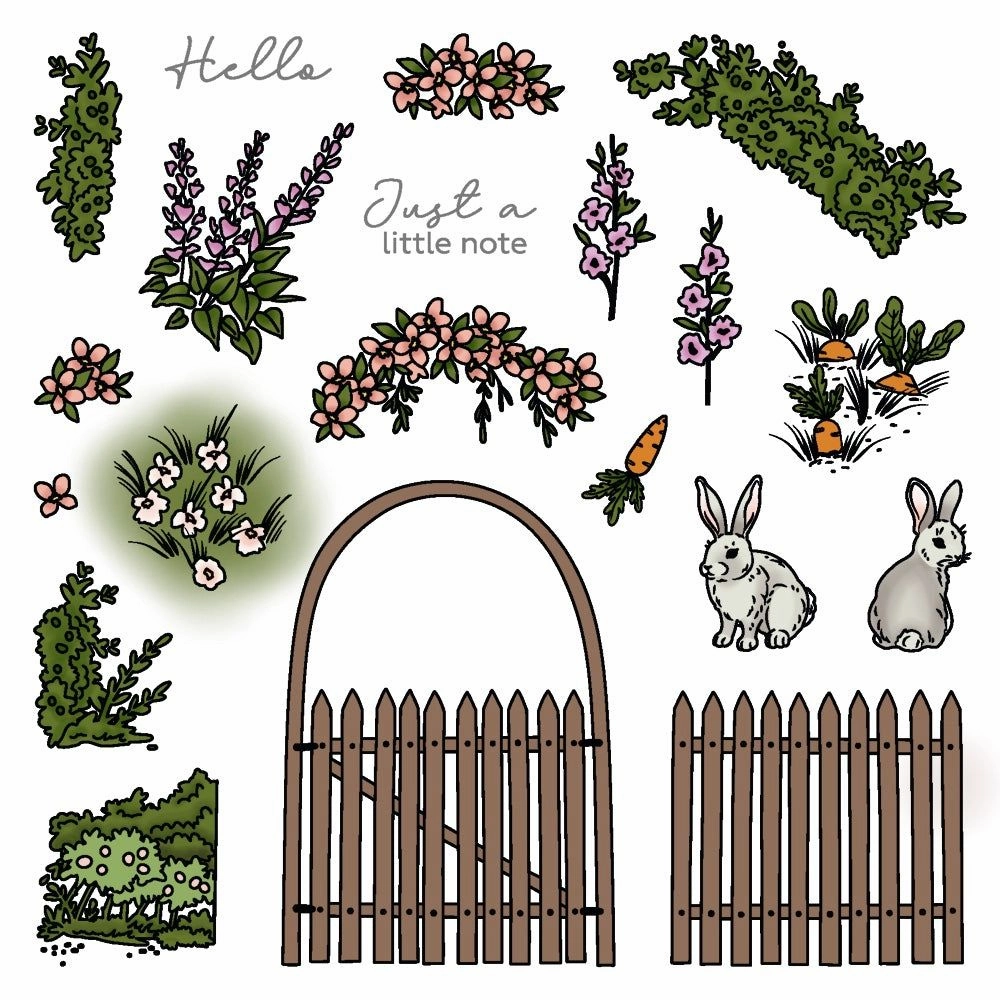 Garden Gate - 6X6 Stamp Set cotton