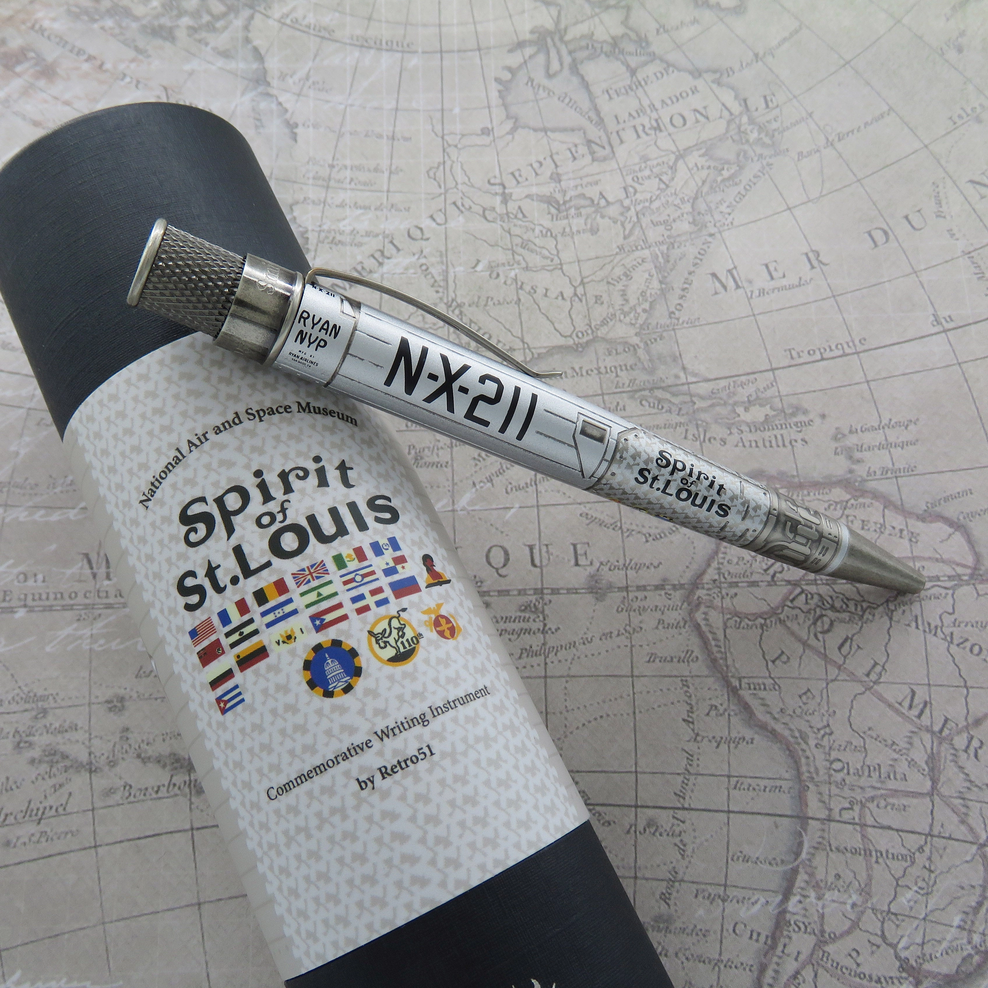 modern expandable Retro 1951 Tornado Smithsonian Spirit Of St. Louis Rollerball Pen
