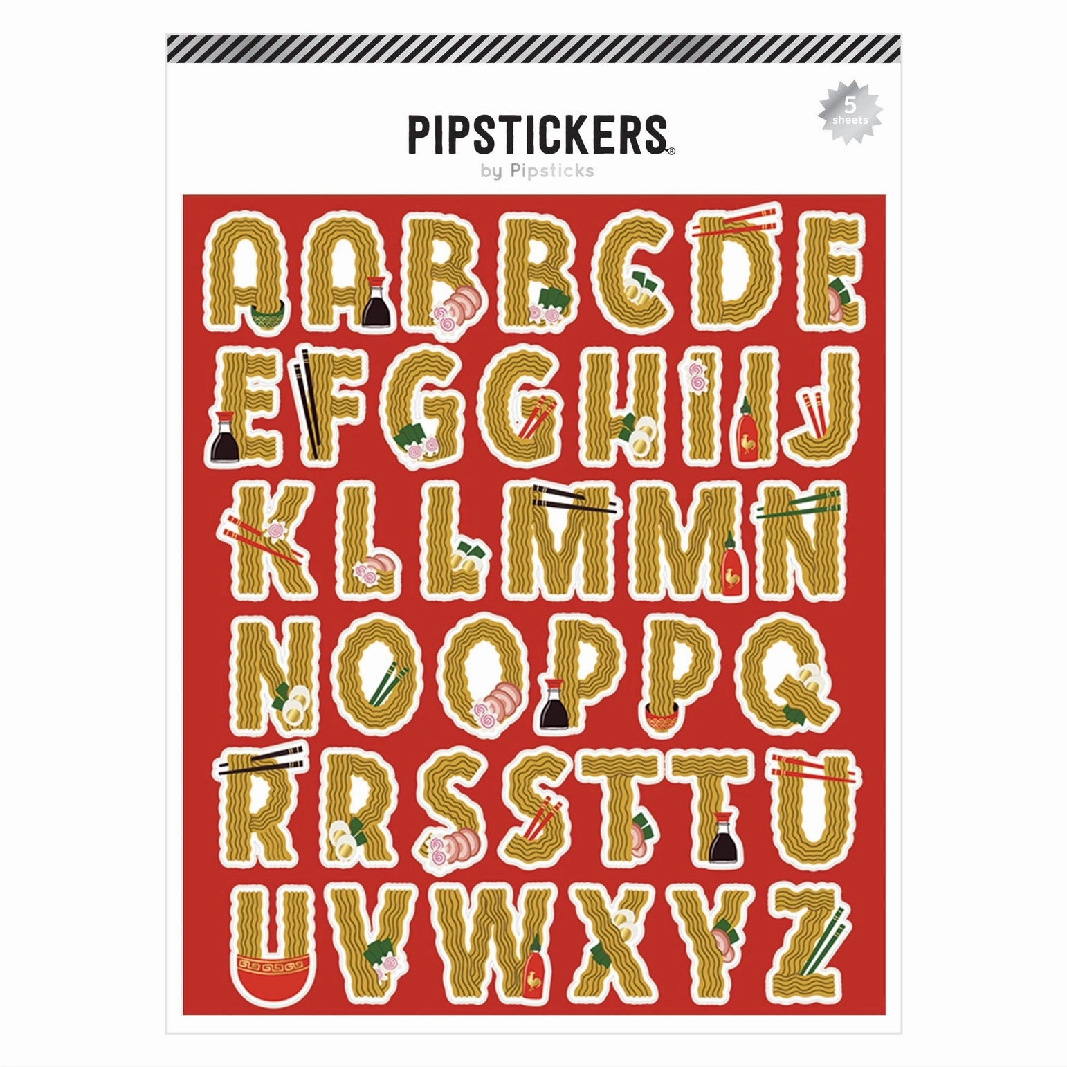 loose Use Your Noodle Big Alphabet (5Ct) Stickers