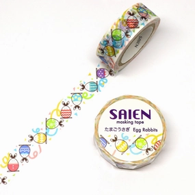 linen automatic Easter Egg Rabbit Japanese Washi Tape Saien