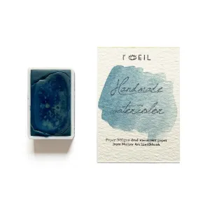 Manganese Blue - Artist Grade Handmade Honey Based Watercolor Paint Full Pan 3.2Ml basic sturdy