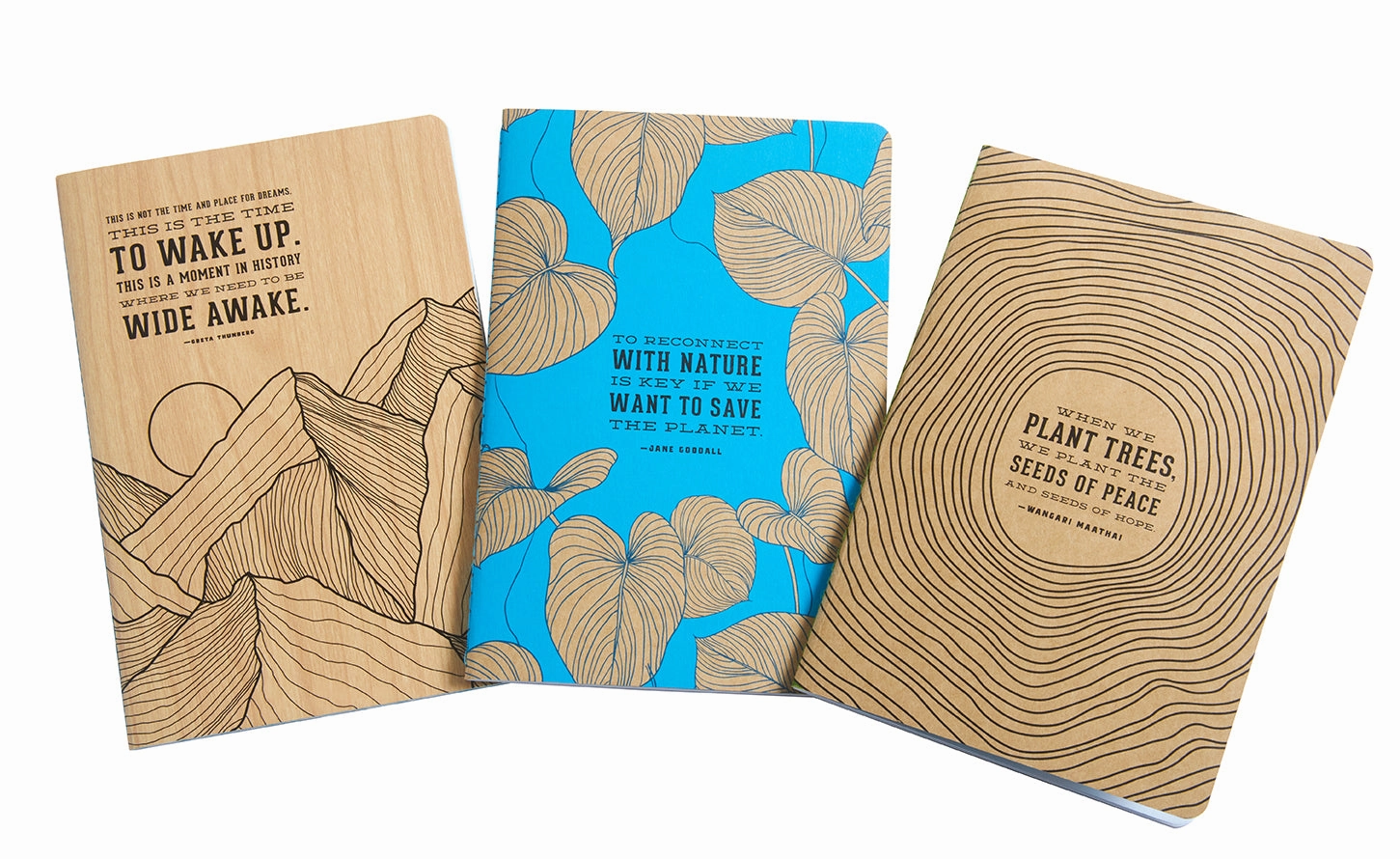 fiber adjustable Conservation Sewn Notebook Collection (Set Of 3)