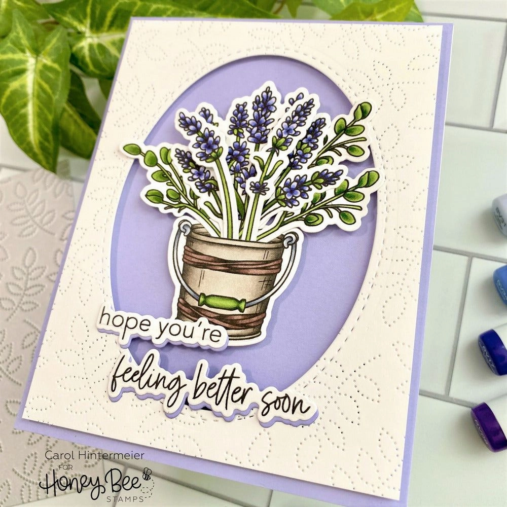colorful wide Country Lavender - 6X6 Stamp Set