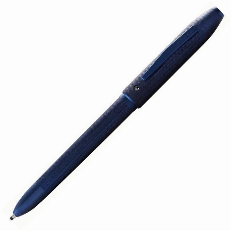 warm Cross Tech4 Sandblasted Blue Pvd Multifunction Pen