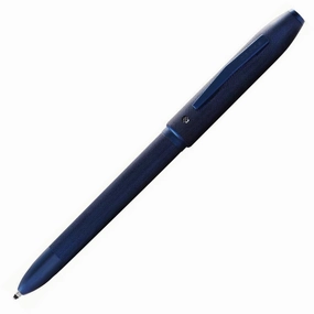 warm Cross Tech4 Sandblasted Blue Pvd Multifunction Pen
