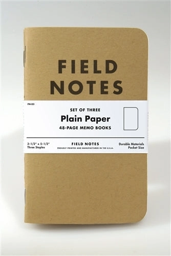 Field Notes Kraft Cover Blank 3-Pack new