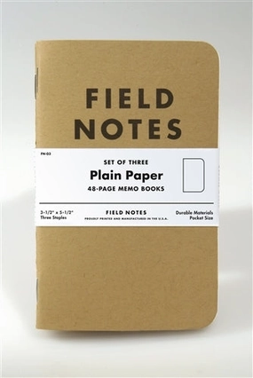 Field Notes Kraft Cover Blank 3-Pack solid lightweight