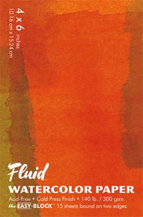 Fluid Watercolor Paper- Cold Press Pads economical metal