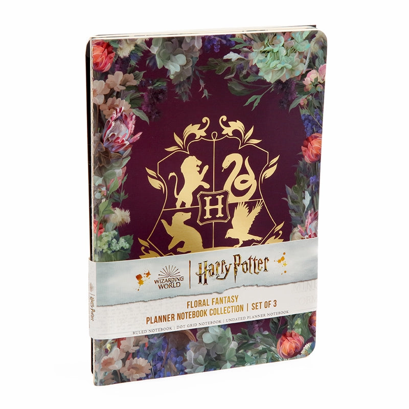 cool Harry Potter: Floral Fantasy Planner Notebook Collection (Set Of 3)