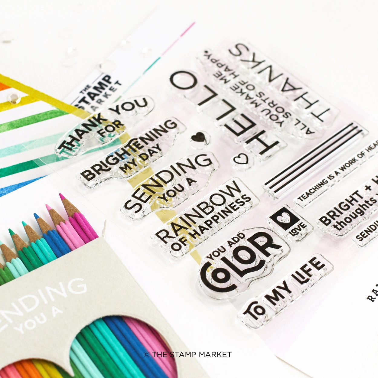 locking single Rainbow Of Happiness Stamp